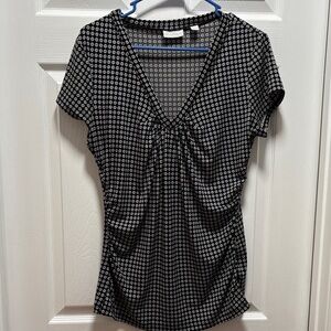 New York & Company Black and White Blouse